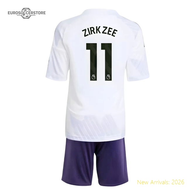 2025-2026 Man Utd Away Mini Kit (Zirkzee 11) In Multiple Youth Sizes