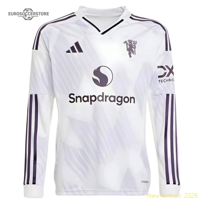 Authentic 2025-2026 Man Utd Long Sleeve Away Shirt (kids) - Premium