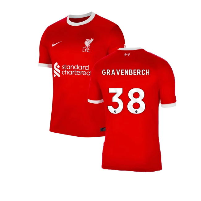 2023-2024 Liverpool Home Shirt (Gravenberch 38) (Collector's Item)