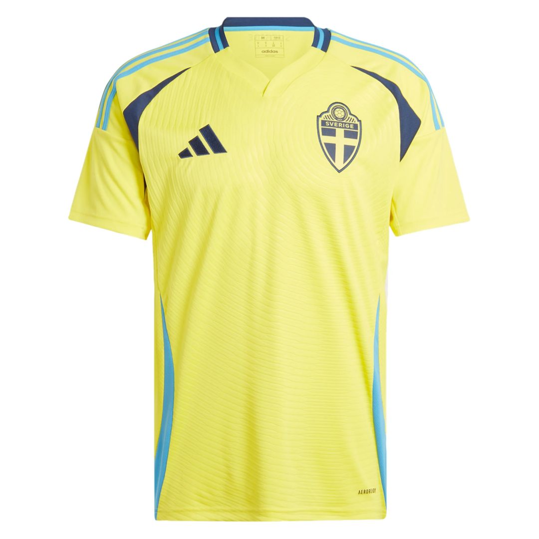 Moisture Wicking Sweden 2024 Home Yellow Football Shirt