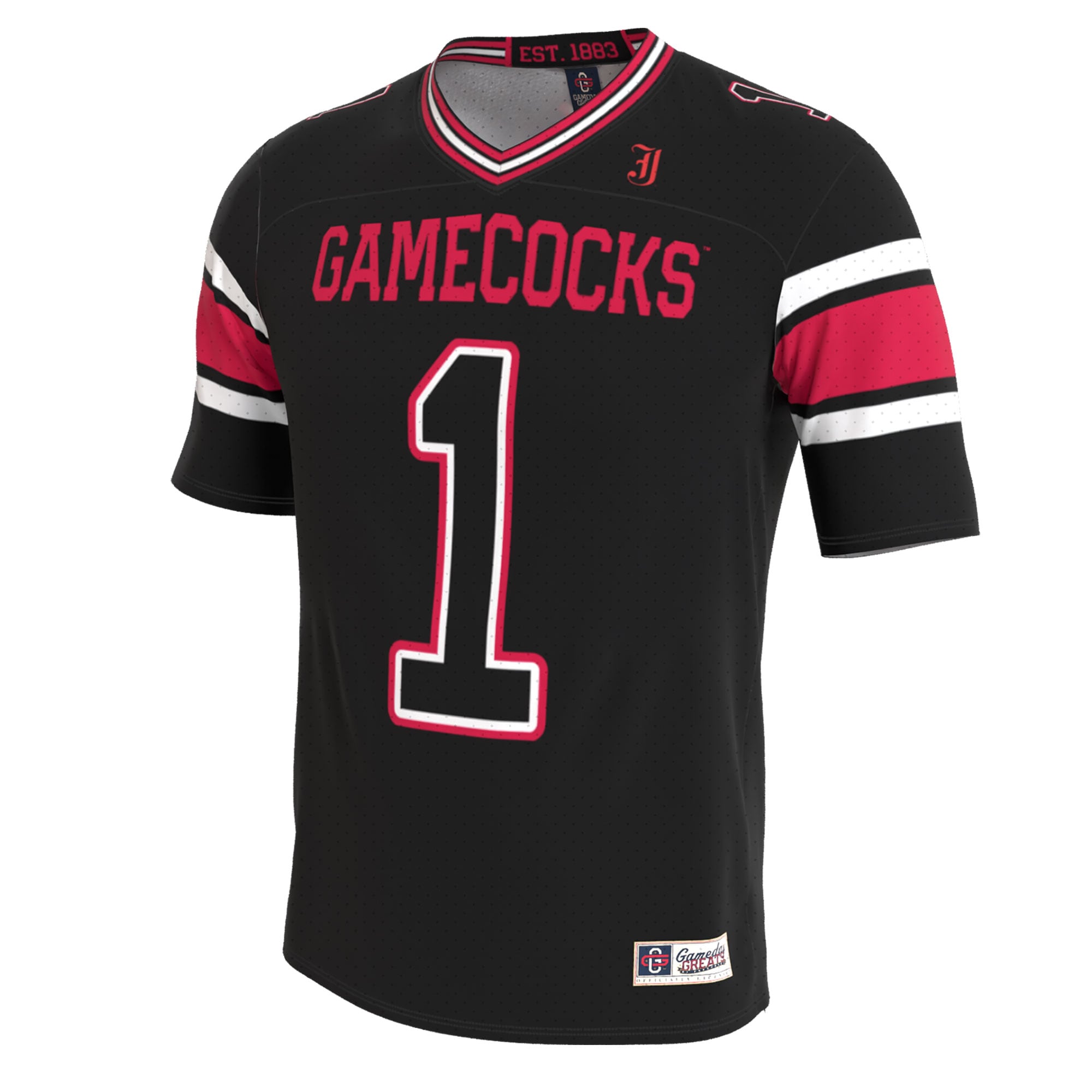 Jacksonville State Gamecocks GameDay Greats Unisex Lightweight Collegiate Football Blackout Fashion Jersey