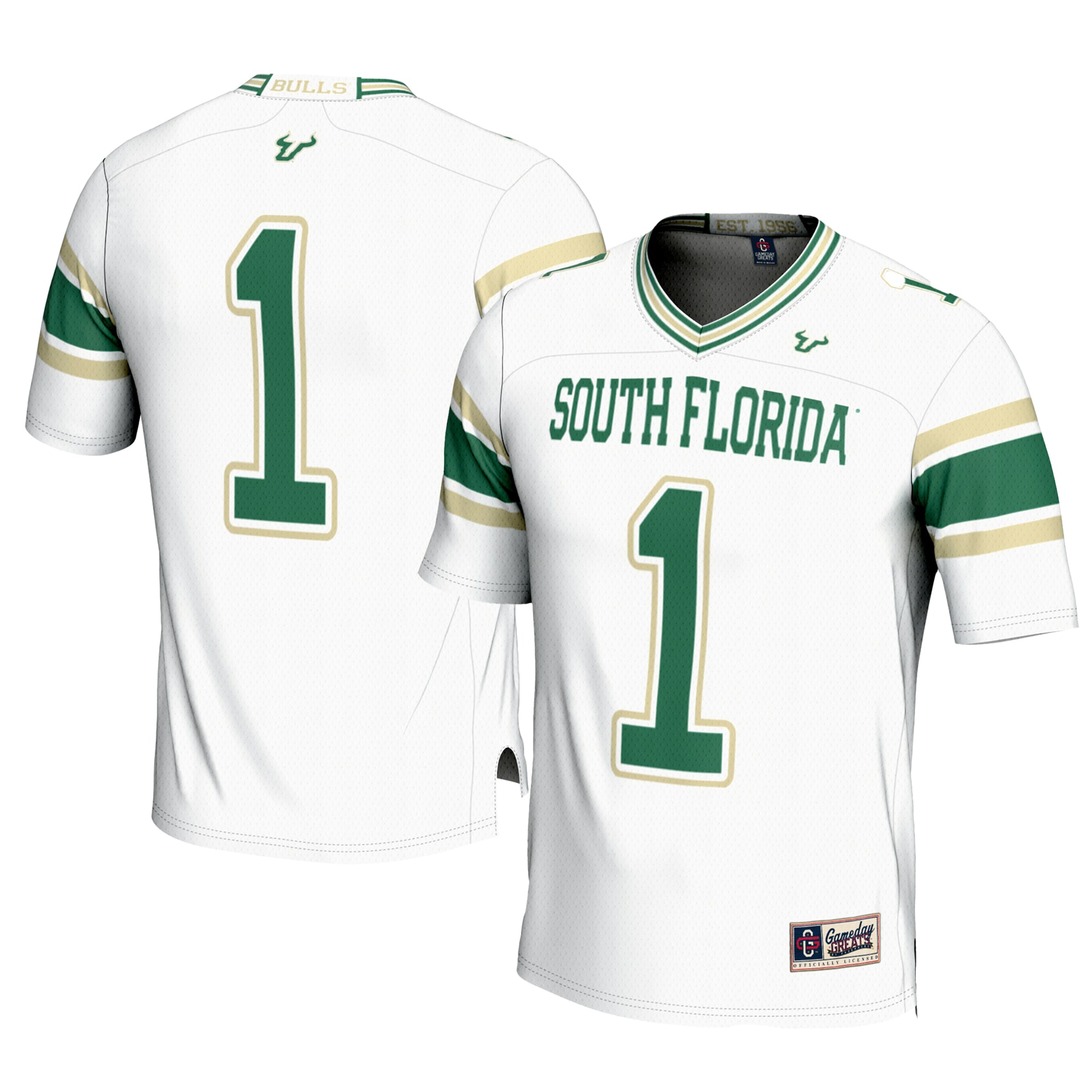 #1 South Florida Bulls GameDay Greats 26/27 Football Jersey - White