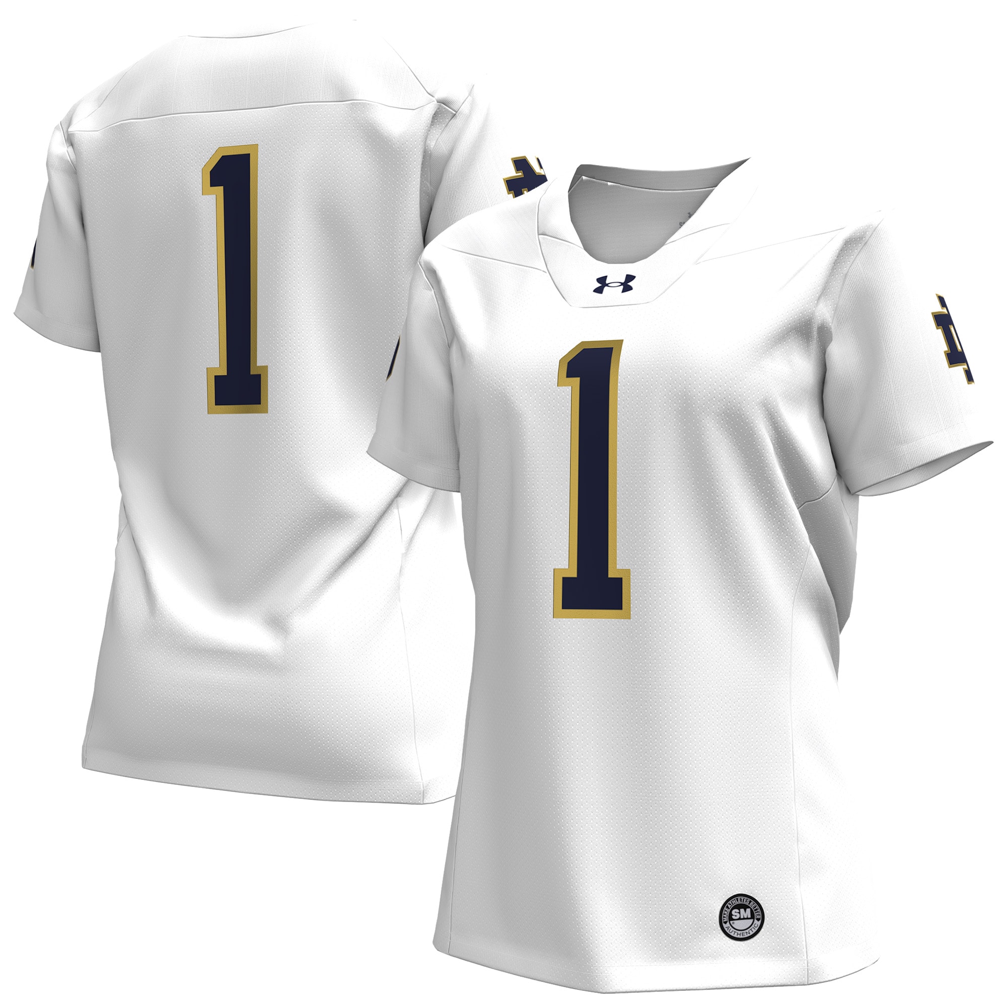 [NJP] Youth Notre Dame Fighting Irish Women's Replica Football Jersey - White