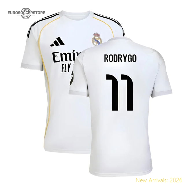 2025-2026 Real Madrid Main Jersey (rodrygo 11) - Great Value