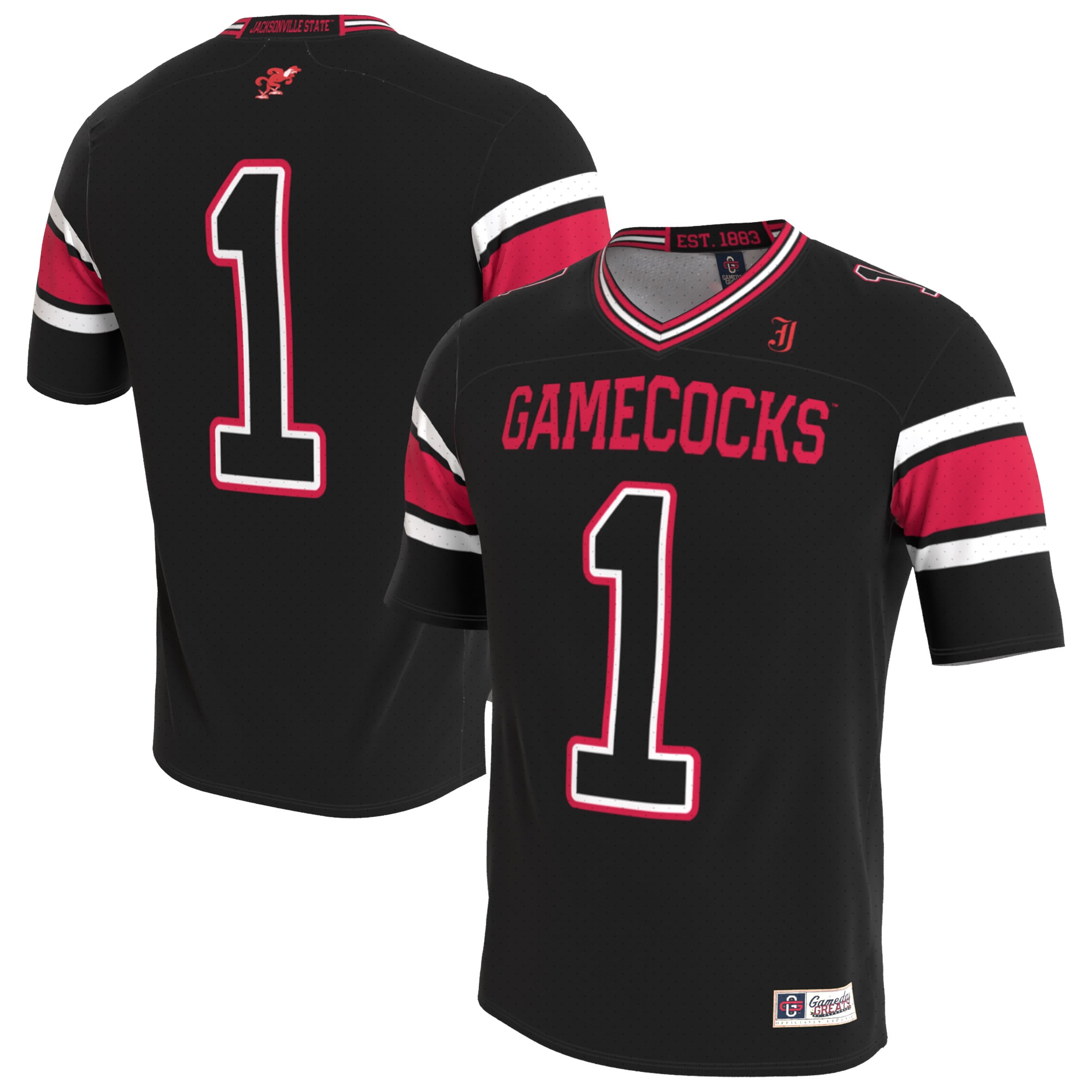 Jacksonville State Gamecocks GameDay Greats Youth Lightweight Collegiate Football Blackout Fashion 26/27 Football Jersey