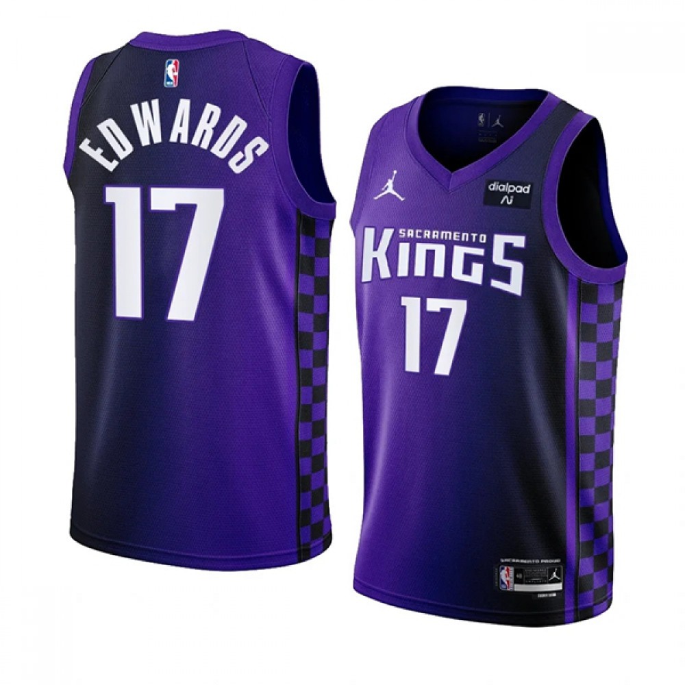 Budget-Friendly Men's Kings #17 Kessler Purple Basketball Jersey