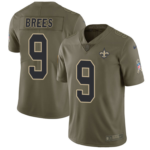 NFL O S Saints #9 Drew Brees Team Color Limited Jersey -v8