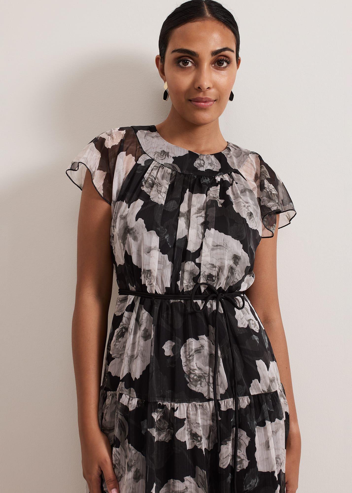 Petite Jordine Floral Print Midaxi Dress