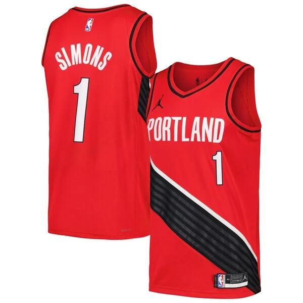 Anfernee Simons POR Swingman Jersey - premium NBA - Red training