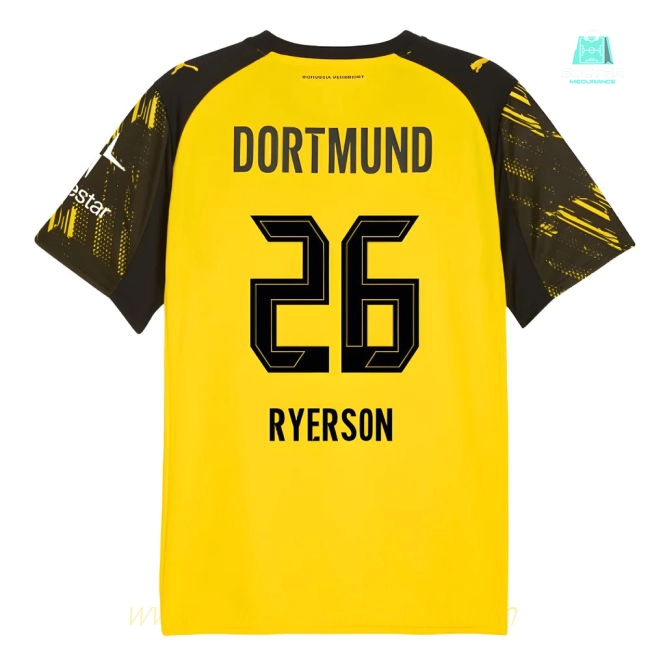 2025-2026 Borussia Dortmund Warm Up Jersey (Yellow) (Ryerson 26)
