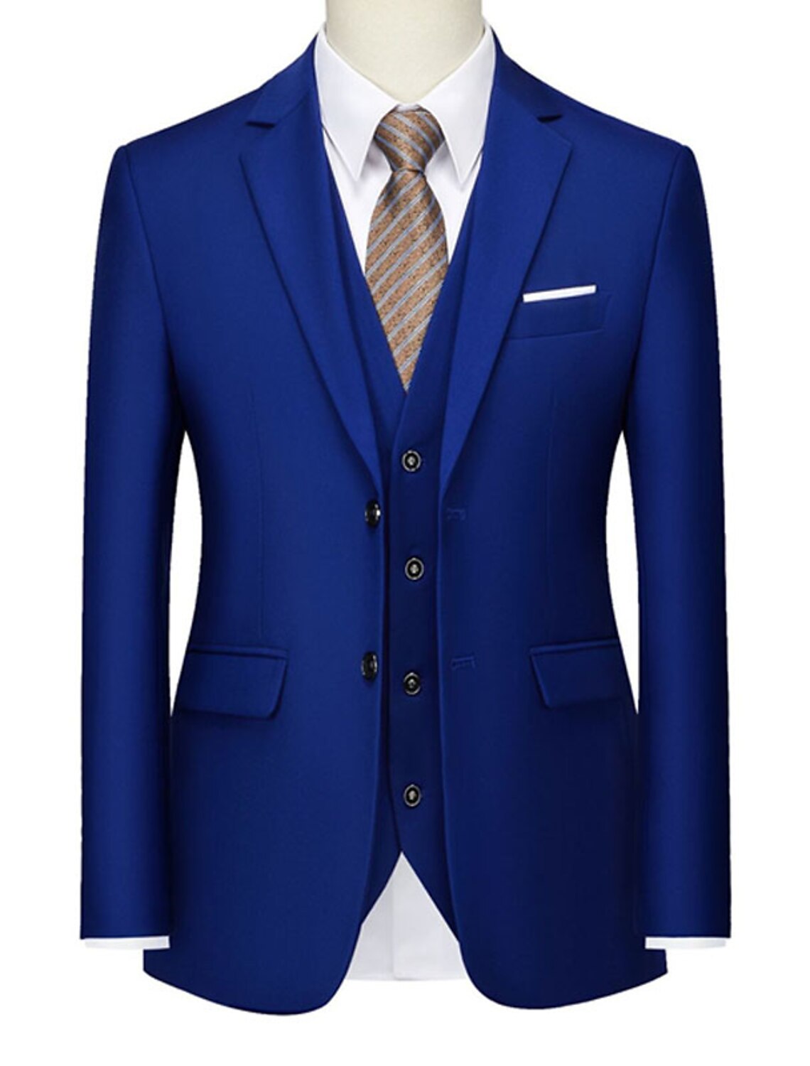 Men's Jacket Blazer Wedding Business Outdoor Pocket Spring Fall Plain