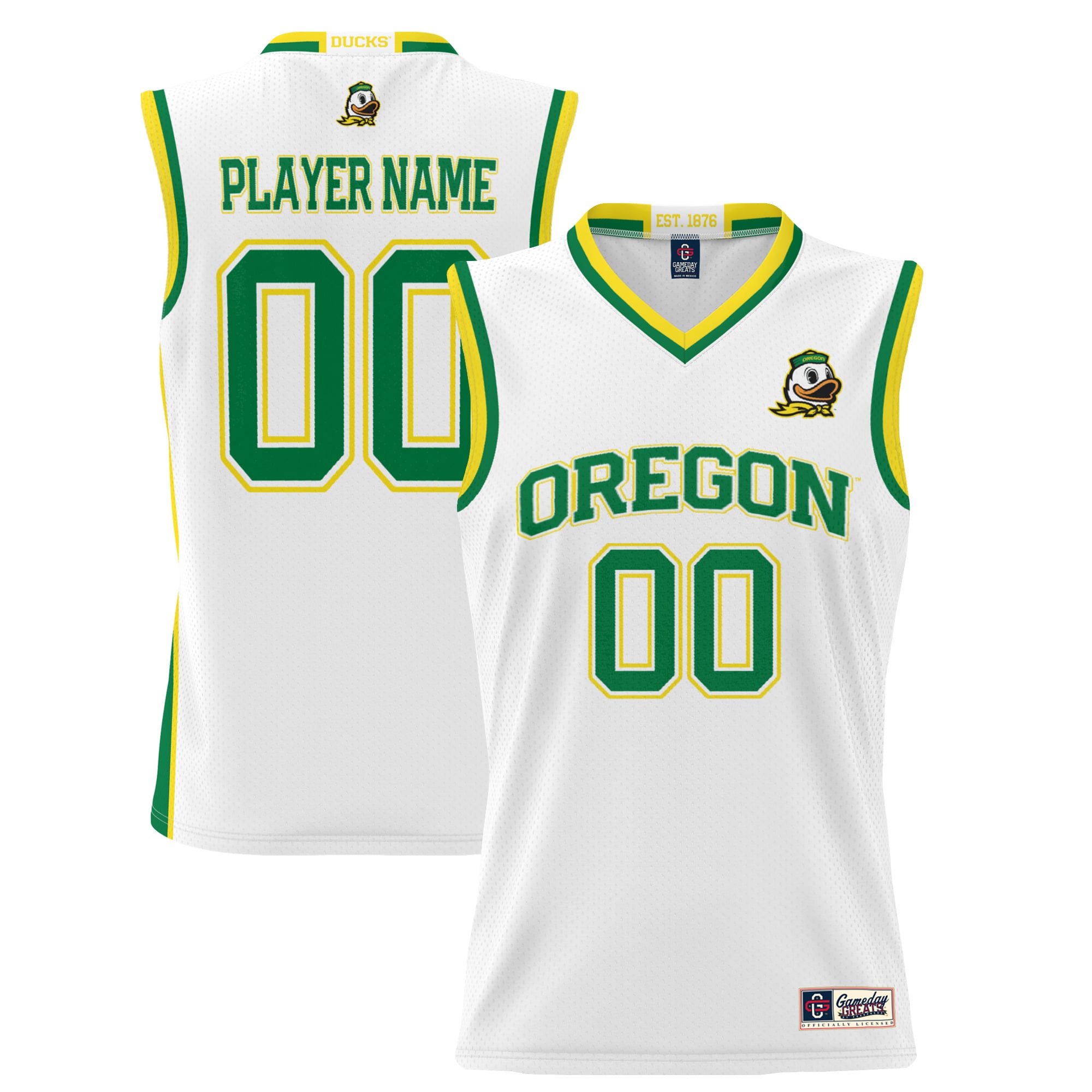 Oregon Ducks GameDay Greats Unisex Lightweight NIL Pick-A-Player Women's Basketball Jersey - White