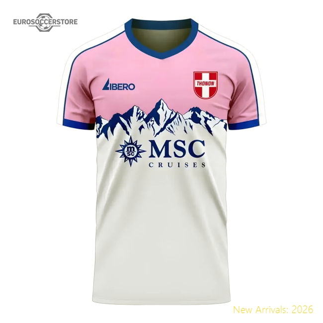 Premium Football Club Evian Thonon Home Jersey Durable Durable
