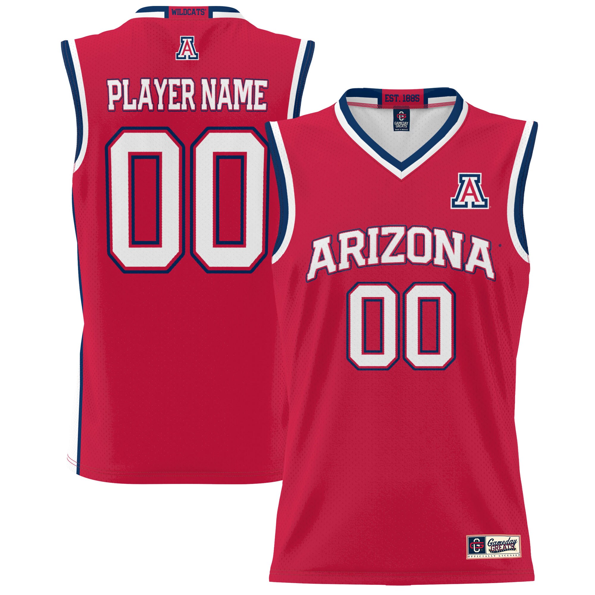 [DDG] Arizona Wildcats GameDay Greats NIL Pick-A-Player Men's Basketball Jersey - Red