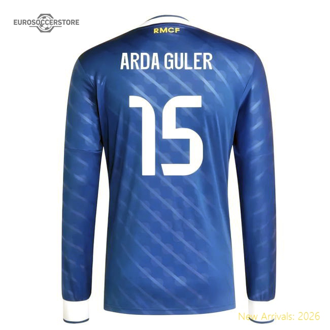 2025-2026 Real Madrid Long Sleeve Third Shirt (Arda Guler 15)