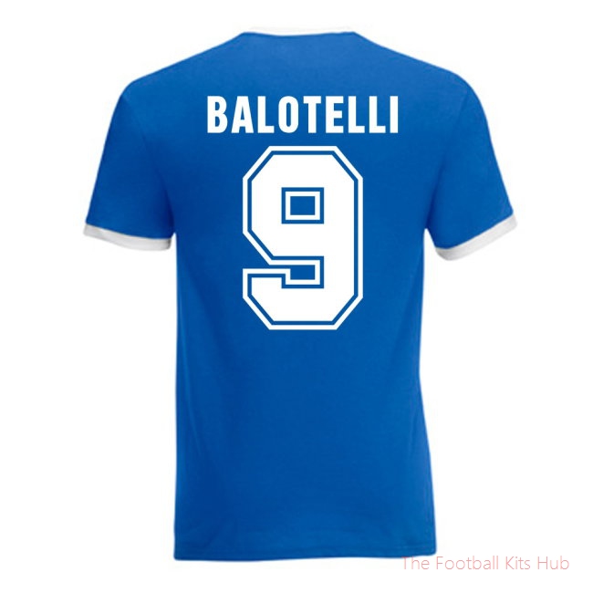 Mario Balotelli Italy Ringer Tee (blue)
