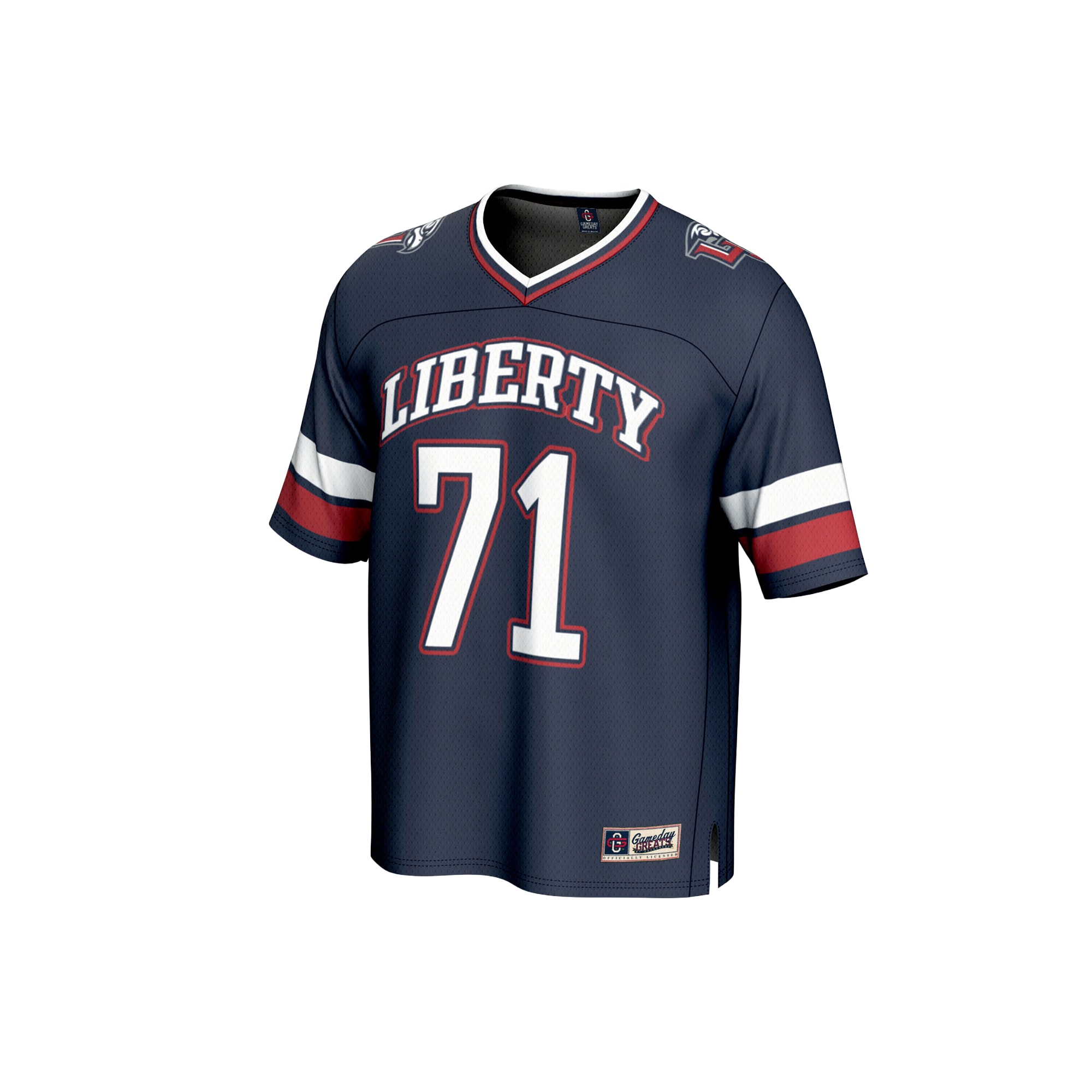 [DDG] Liberty Flames GameDay Greats Unisex Lightweight Football Fashion Jersey - Navy