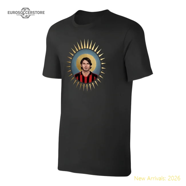 Holy Milan Maldini T-Shirt - Black For Serie A Fans For Serie A Fans
