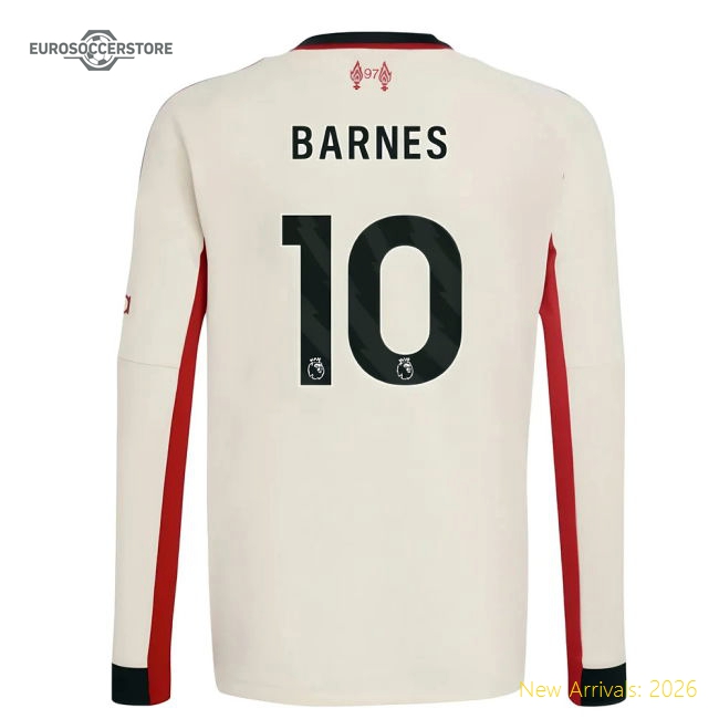 Soft Kids Liverpool Barnes Jersey 2025-2026 Stretchy Machine-washable