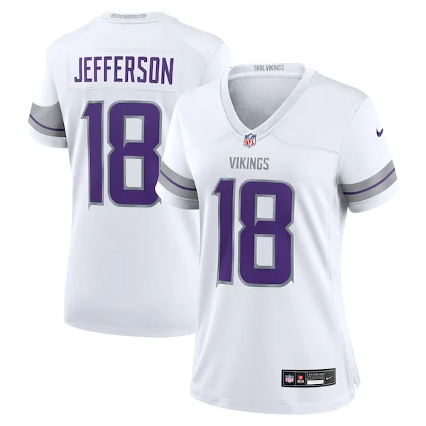 None Justin Jefferson Game Jersey - White | NFL Player Jersey