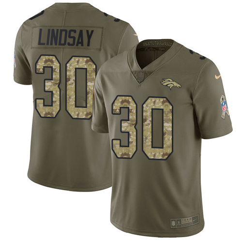 NFL W D B Broncos #30 Phillip Lindsay Limited Team Color Jersey - F...