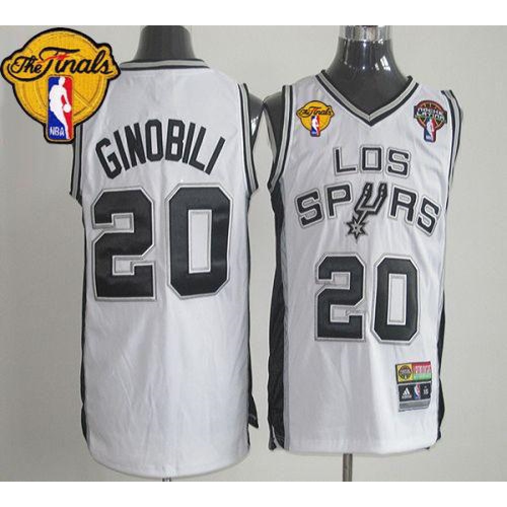 Vintage Men's San Antonio Spurs #20 Manu White Basketball Jersey
