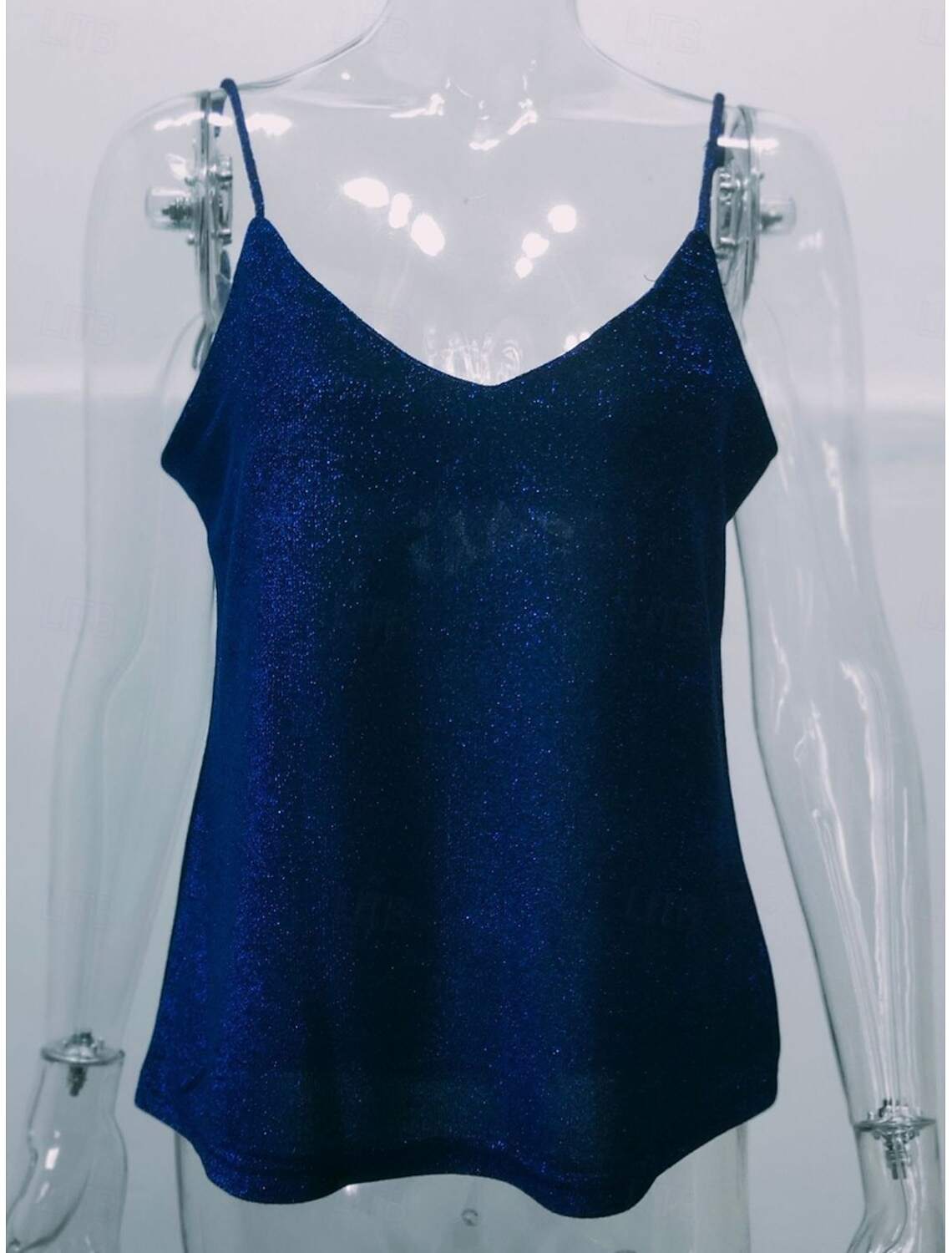 Women's Shirt Blouse Basic Casual Solid Color Regular Tops Sleeveless V Neck Patchwork Regular Fit Daily Summer Spring