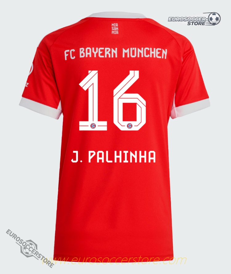 J. Palhinha 16 Bayern Munich Women's Home Jersey 25-26 Season