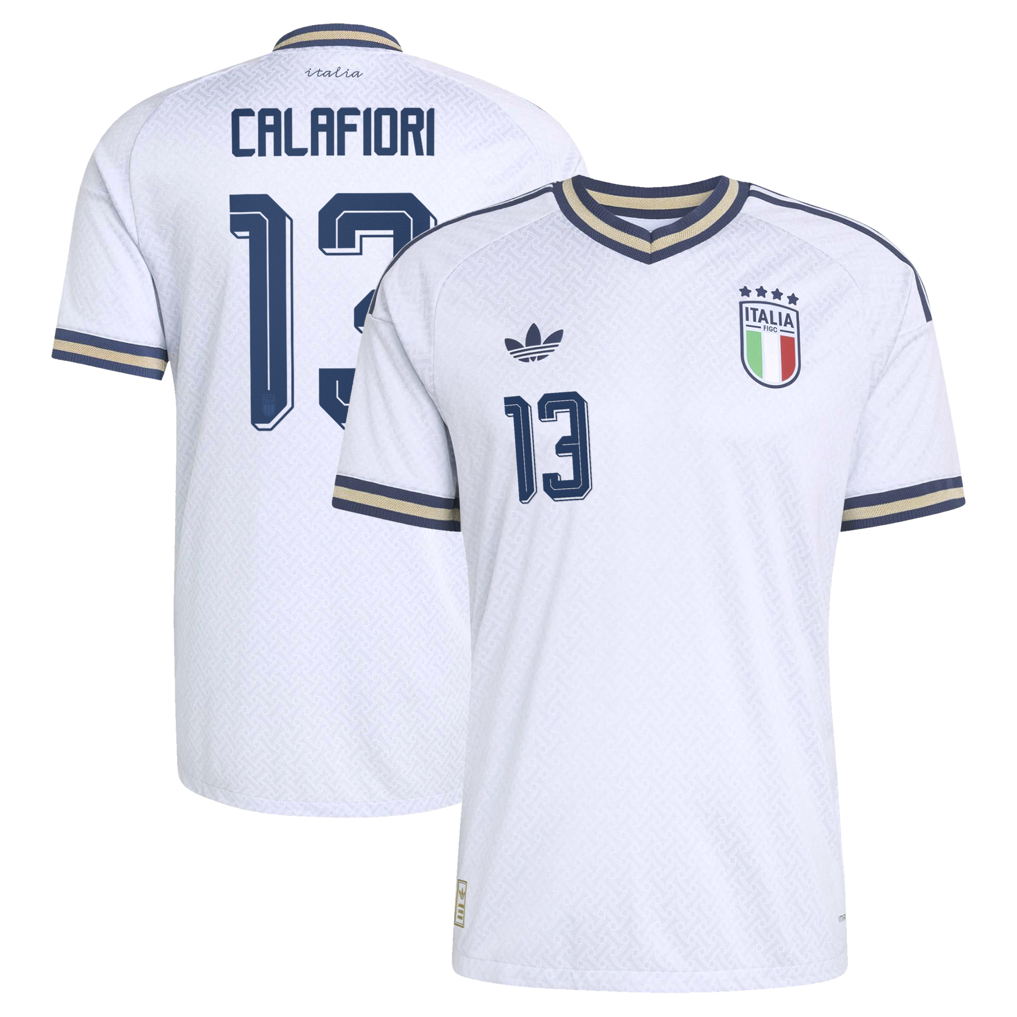 [SJH] Riccardo Calafiori Italy National Team 2026 Away On-Field Authentic Jersey - Light Blue