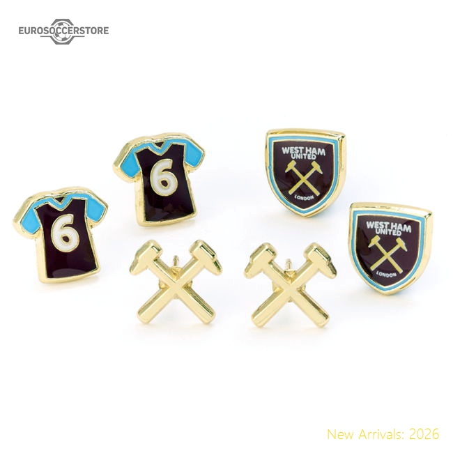 West Ham United Fc Stud Earring Set - Cost-effective - Match Day Jersey