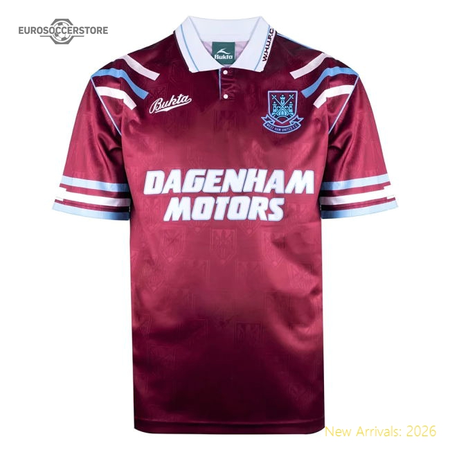 West Ham United 1992 Retro Football Shirt (your Name) - Economical