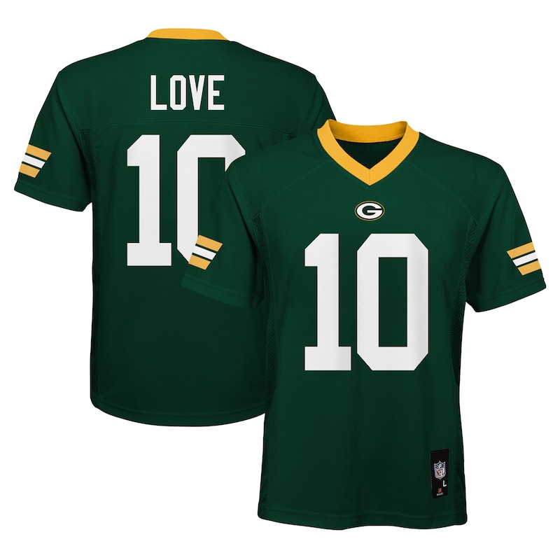 Jordan Love Green Bay Packers Youth Replica Player Jersey - ...