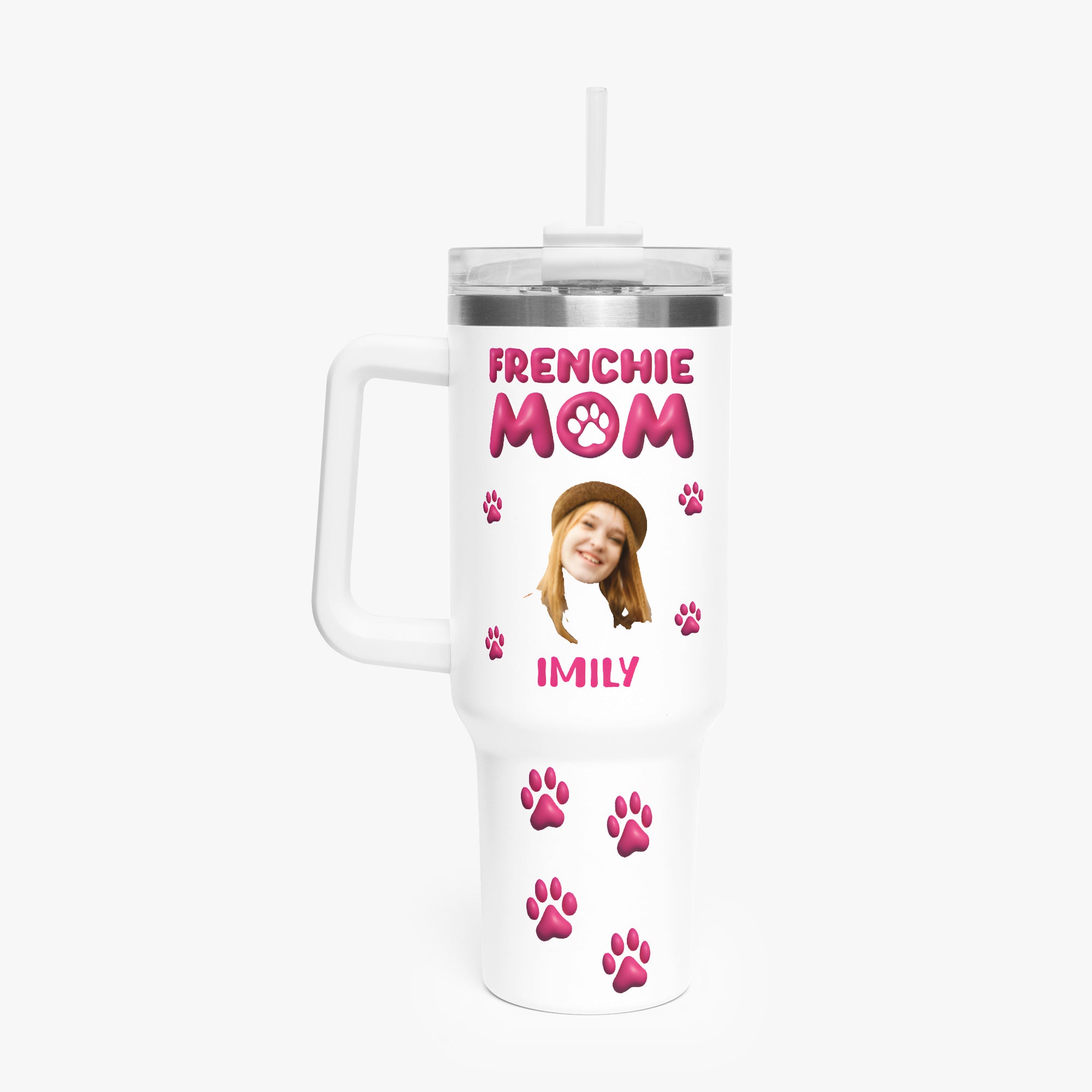 French Bulldog Imily Personalized Car Tumbler Cup Durable Dog Item