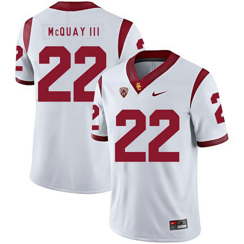 Men's None #22 Leon Mc White 2024 breathable game day Jersey