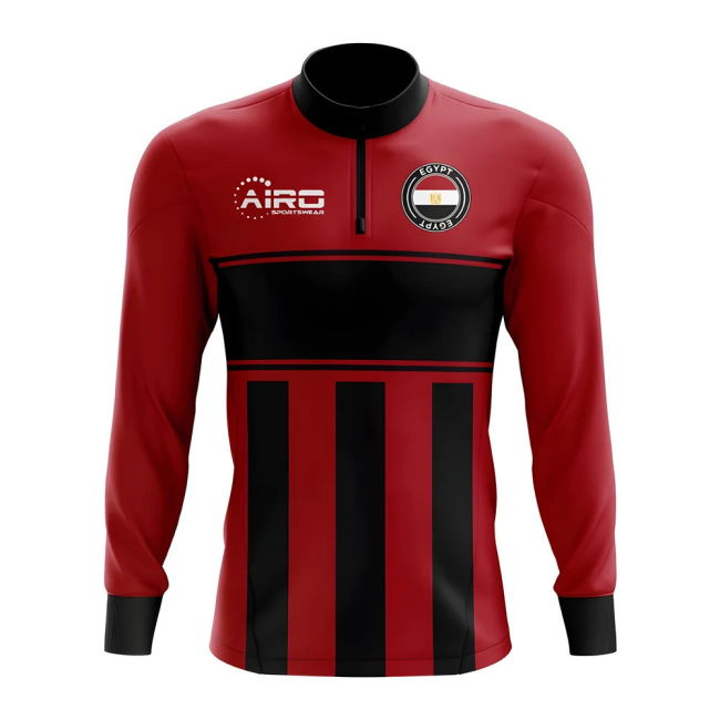 Performance Egypt Concept Football Half Zip Midlayer Top (Red-Black)