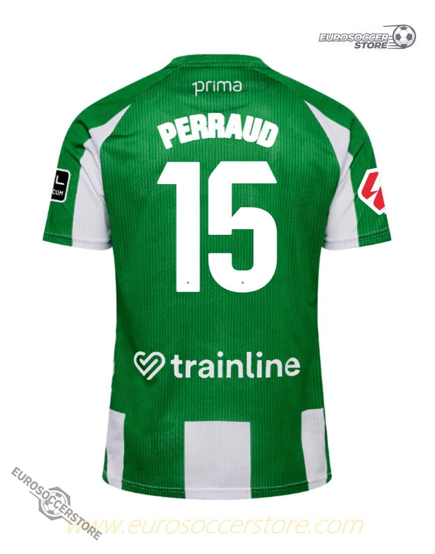 Real Betis Home PERRAUD 15 Jersey for the 25-26 Season