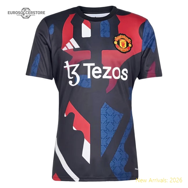 Superior 2024-2025 Man Utd Pre-Match Kit Black Mainoo 37