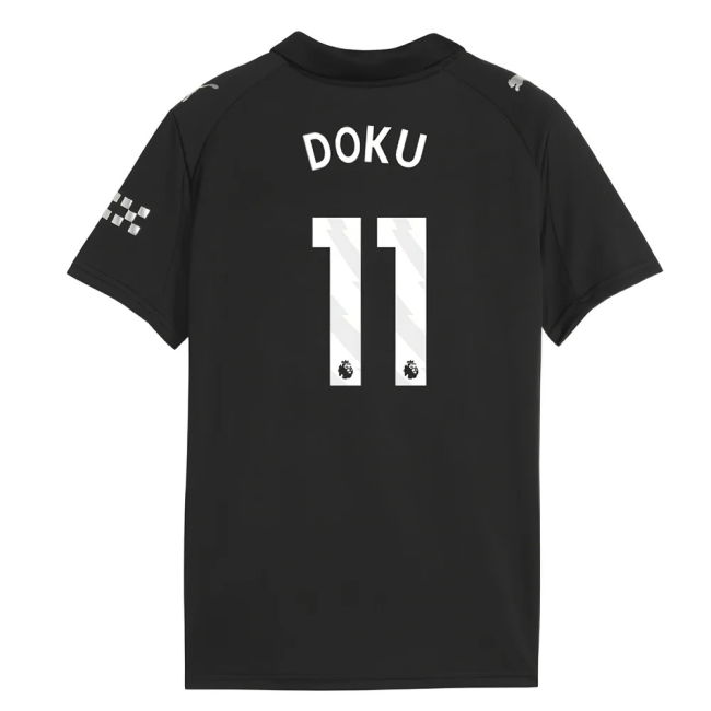 soccer jersey 2025-2026 Man City Away Shirt (Kids) (Doku 11)