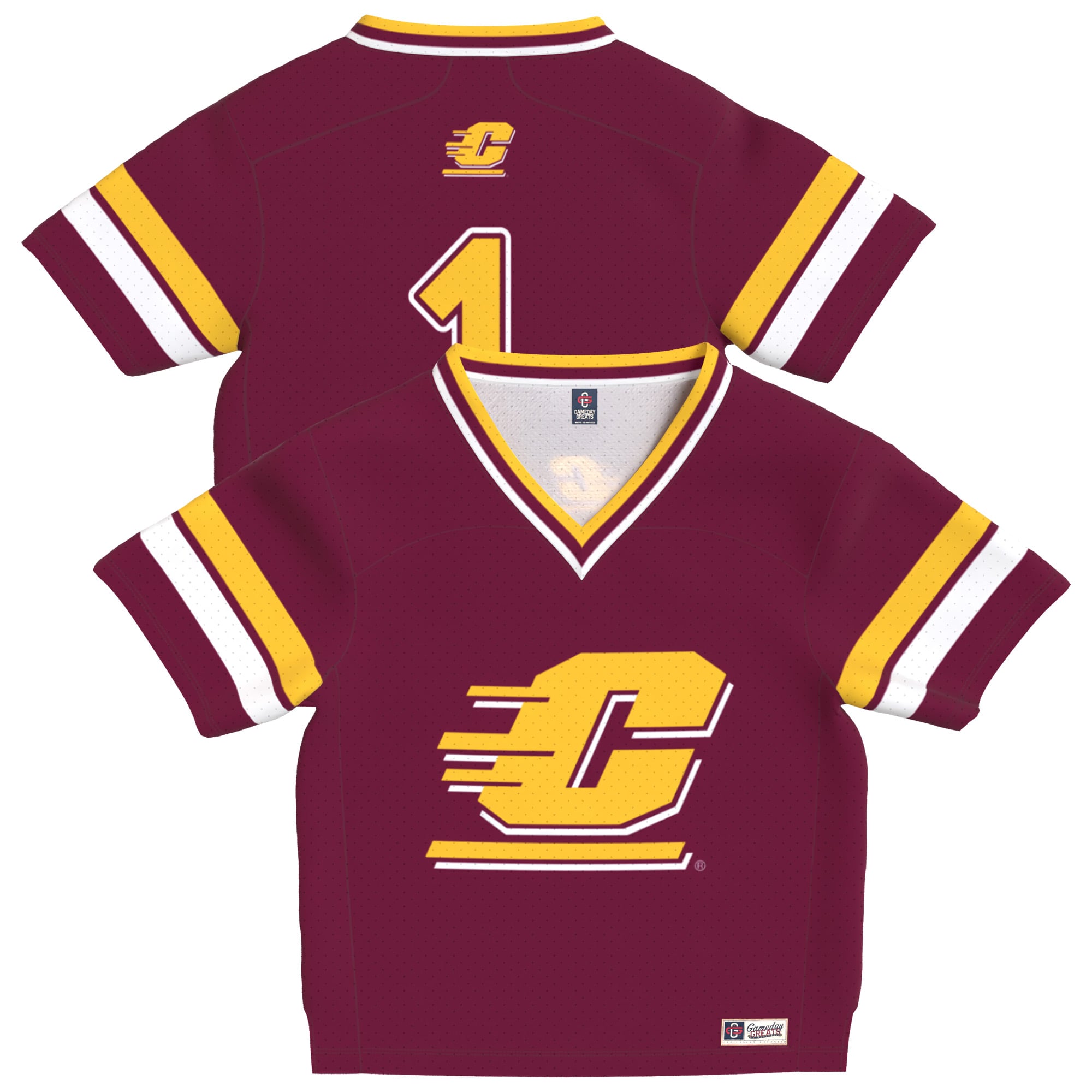 Toddler Maroon Central Michigan Chippewas Lightweight Collegiate Football Fashion Jersey