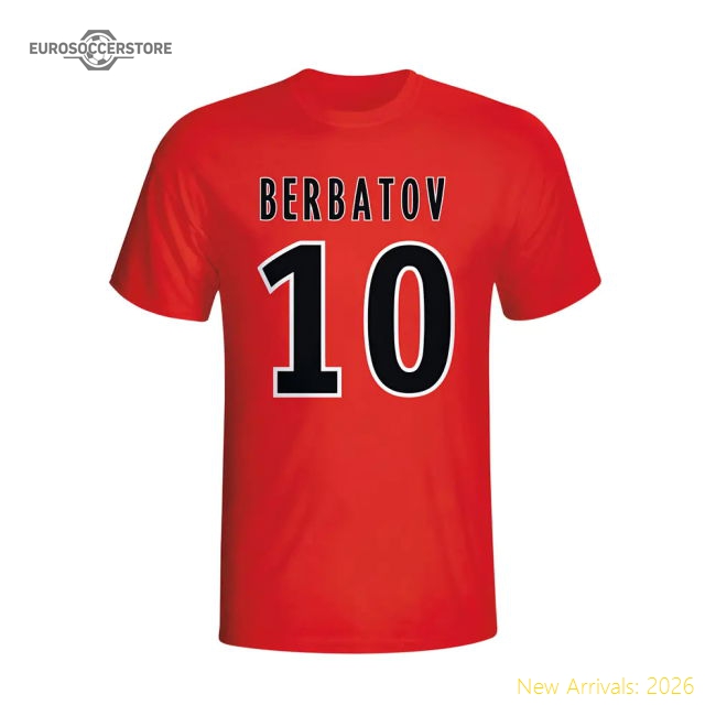 High-quality Dimitar Berbatov As Monaco Hero T-shirt (red) - Kids