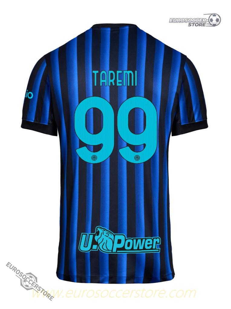 Inter Milan's 25-26 Home Jersey featuring TAREMI 99