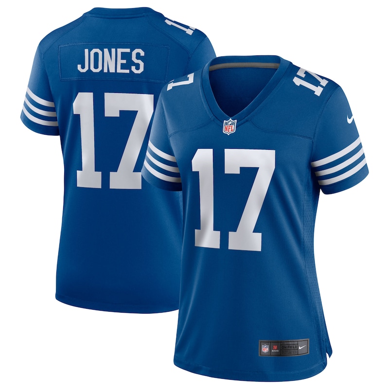 None Daniel Jones Record-Breaker IND Colts Top-Grade Jersey Game Day W