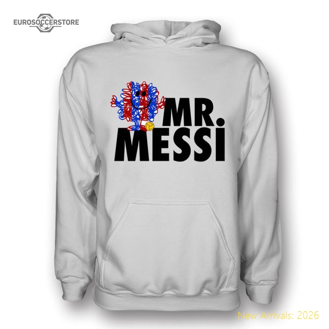 Lionel Messi Mr Messi Hoody (White) For Men And Women For Men And Women