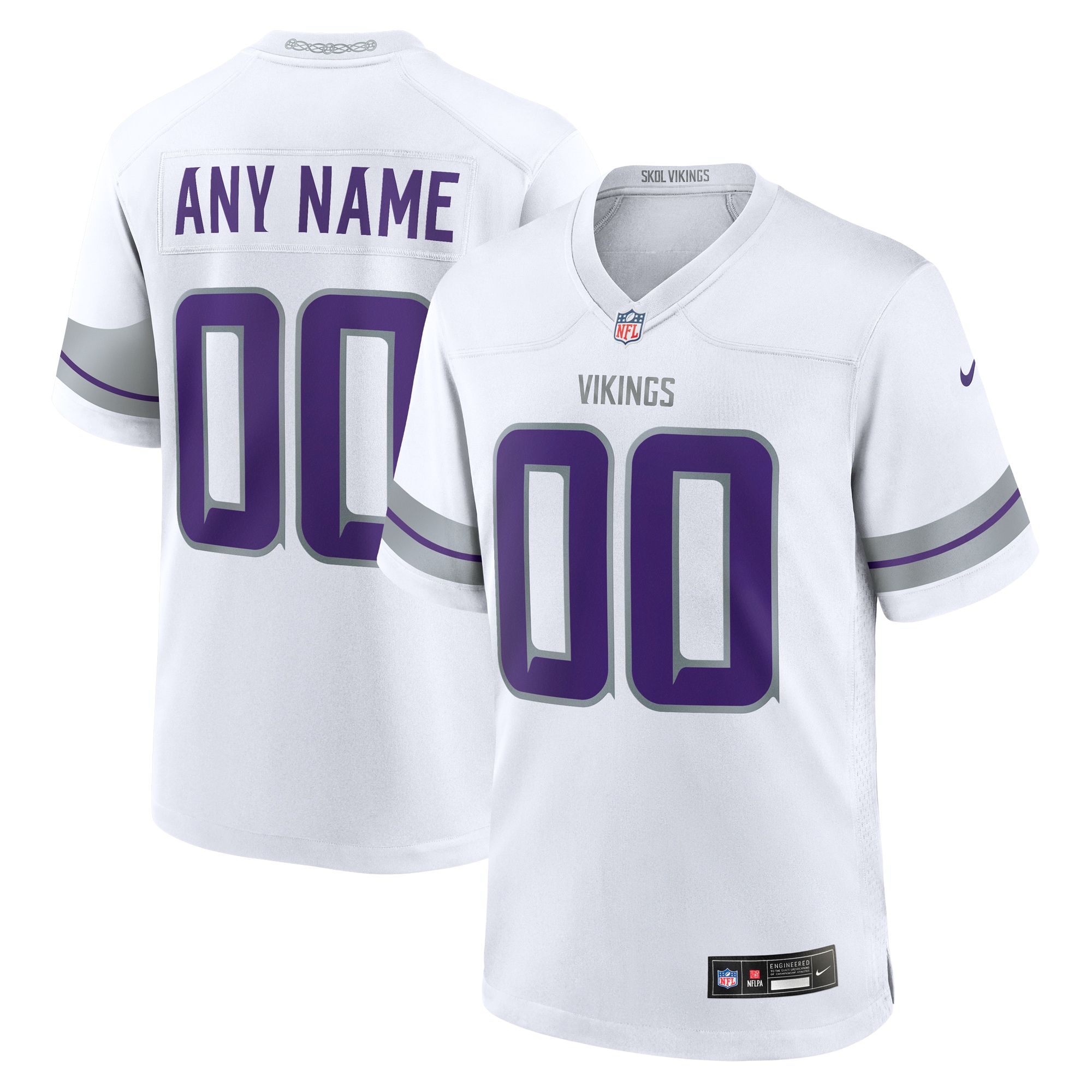 [LK] Minnesota Vikings Alternate Custom Game Jersey - White