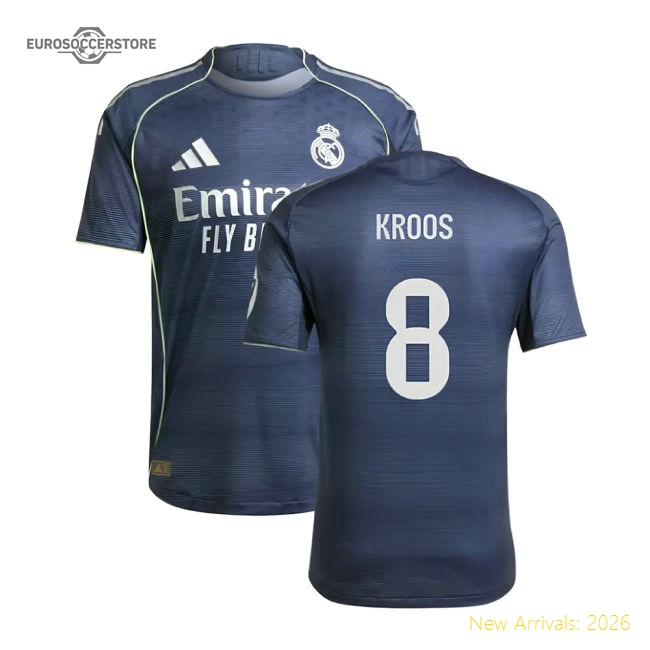 Fan-Favorite 2025-2026 Real Madrid Authentic Away Shirt (Kroos 8)