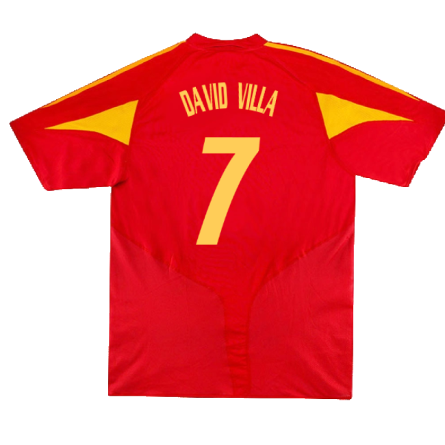 Spain Soccer Team Fan Shirt - Adults Version (David Villa 7)