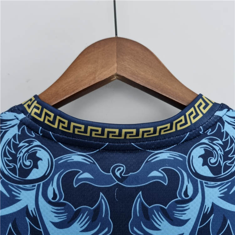Elite Moisture Wicking 2022 Italy Puma X Versace Blue Shirt