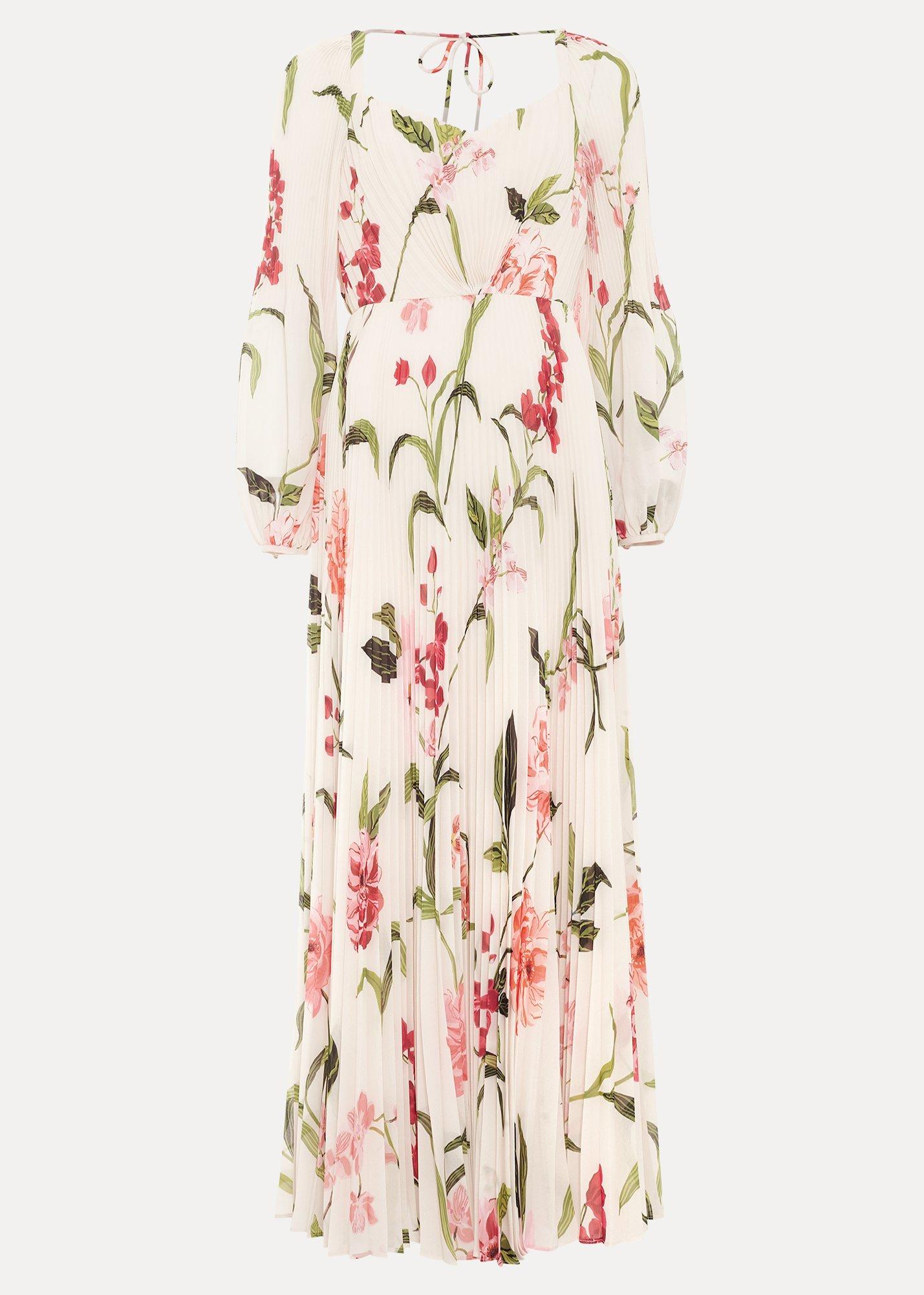 Reanna Floral Pleated Maxi Dress