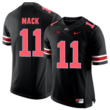 Men's OSU Buckeyes #11 Austin Mack Black 2024 authentic breathable