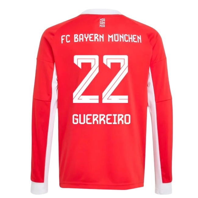 2025-2026 Bayern Home Shirt - Kids (Guerreiro 22) Lightweight